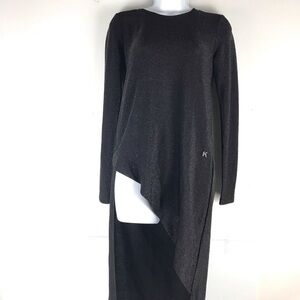 Koralline Black Metallic Hi-Low Tunic Size 44